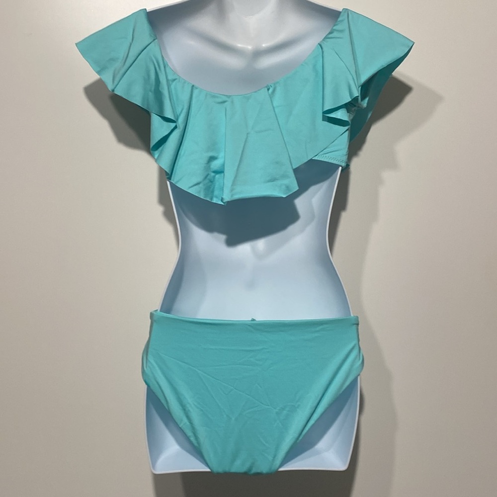 Trina Turk Getaway Off The Shoulder Bandeau Bikini Set - Picture 7 of 16